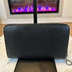 Authentic Bvlgari Black Zip-Around Wallet